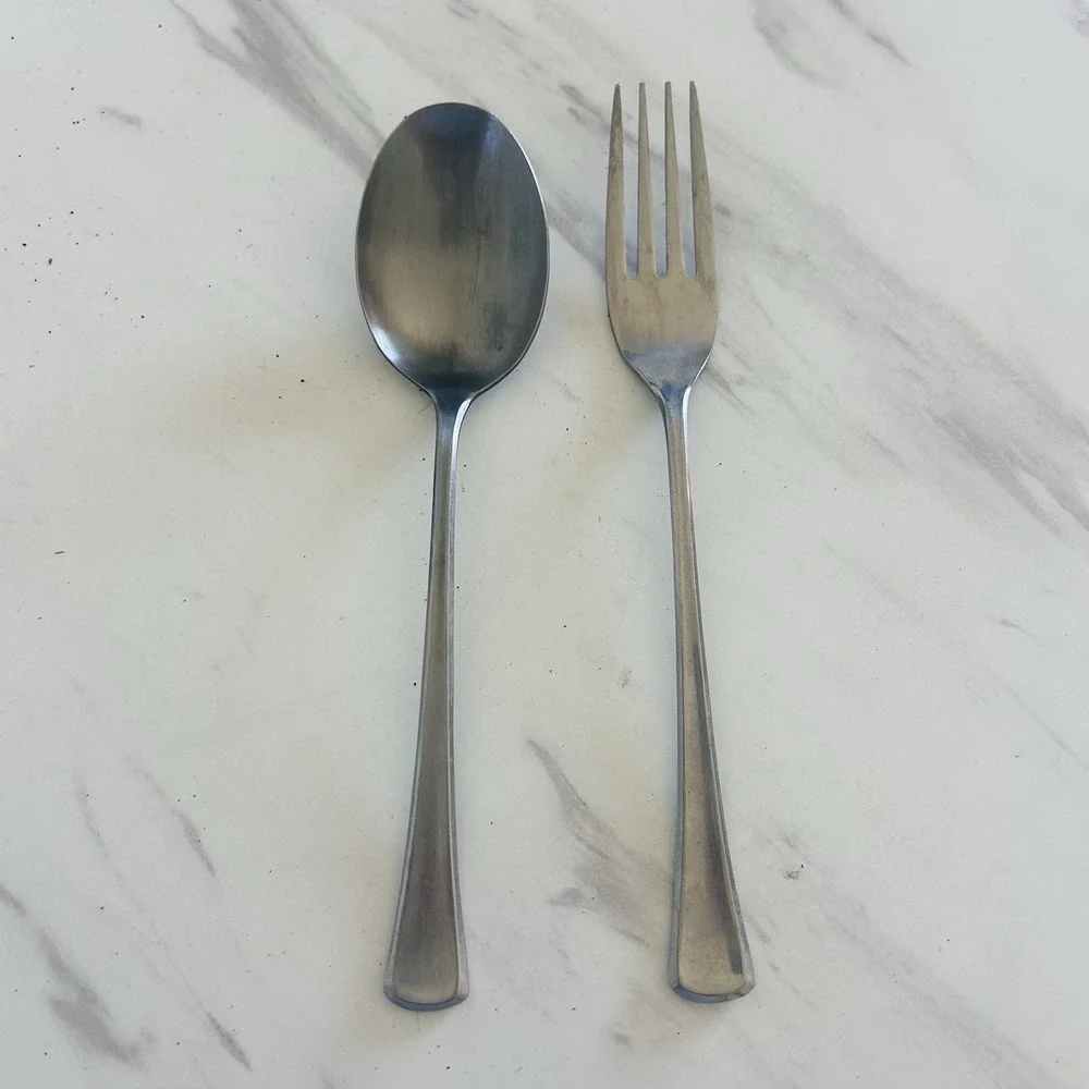 Vintage Continental Gourmet Stainless Flatware‎ Japan Dinner Fork Spoon Lot of 2
